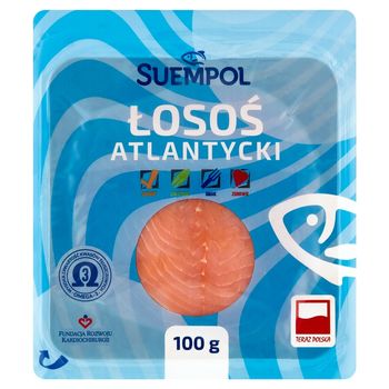 Suempol Łosoś atlantycki wędzony na zimno plastrowany 100 g