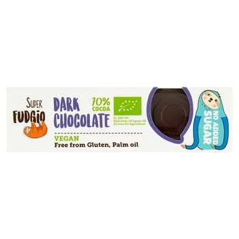 Super Fudgio Ekologiczny baton z czekolady ciemnej bez dodatku cukru 40 g
