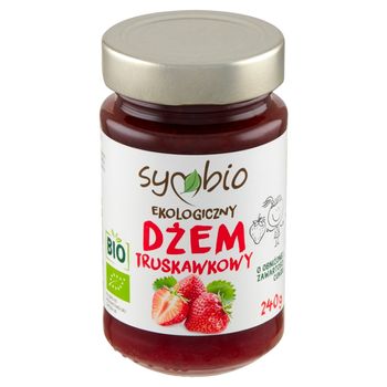 Symbio Dżem truskawkowy o obniżonej zawartości cukru ekologiczny 240 g