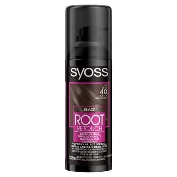 Syoss Root Retouch Zmywalny spray maskujący odrosty czerń 120 ml