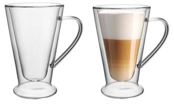 Szklanki Stożek z Uchwytem Termiczne Double Wall Florina 400 ml 2 sztuki
