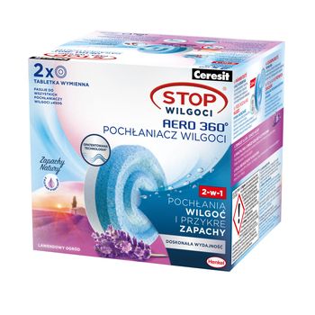 Tabletki Aromatherapy Lawendowy Ogród  Ceresit STOP Wilgoci AERO 360° 2x450g