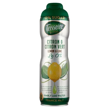 Teisseire Syrop o smaku cytrynowo-limonkowym bez cukru 60 cl