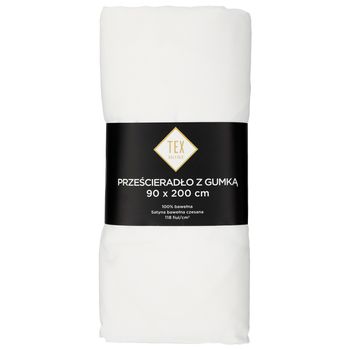 TEX PRZEŚCIERADŁO SATYNA 90X200 BIAŁY