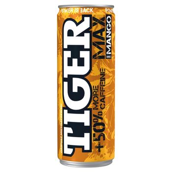 Tiger Max Gazowany napój energetyzujący o smaku mango 250 ml
