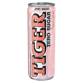 Tiger Zero Sugar Gazowany napój energetyzujący o smaku Peach 250 ml