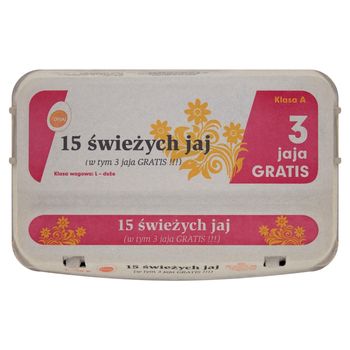 Top Jaj Jaja z chowu klatkowego L 15 sztuk