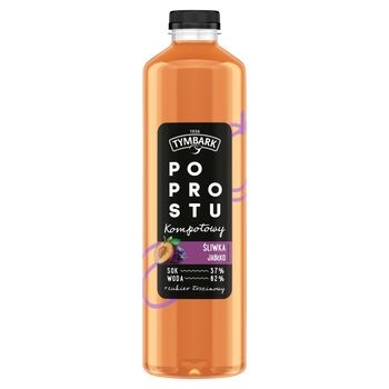 Tymbark Po prostu Napój kompotowy śliwka jabłko 1,25 l