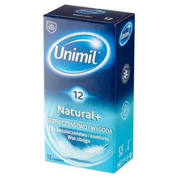 Unimil Natural+ Prezerwatywy 12 sztuk