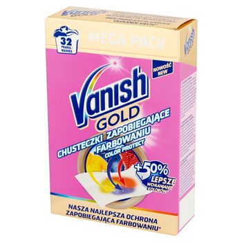 Vanish Gold Color Protect Chusteczki zapobiegające farbowaniu 32 prania (16 sztuk)