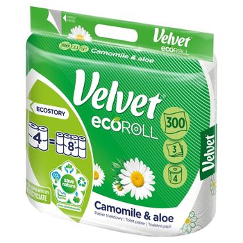 Velvet ecoRoll Rumianek i Aloes Papier toaletowy 4 rolki