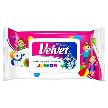 Velvet Junior Nawilżany papier toaletowy 42 sztuki