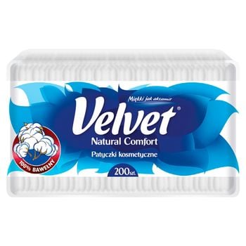 Velvet Natural Comfort Patyczki kosmetyczne 200 sztuk