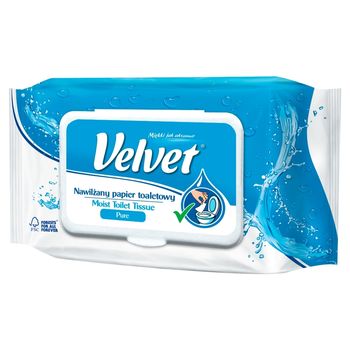 Velvet Pure Nawilżany papier toaletowy 42 sztuki