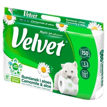 Velvet Rumianek i aloes Papier toaletowy 12 rolek