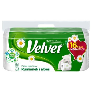 Velvet Rumianek i aloes Papier toaletowy 16 rolek