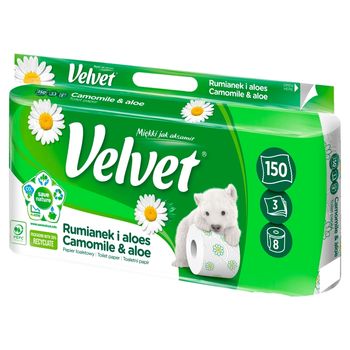 Velvet Rumianek i Aloes Papier toaletowy 8 rolek