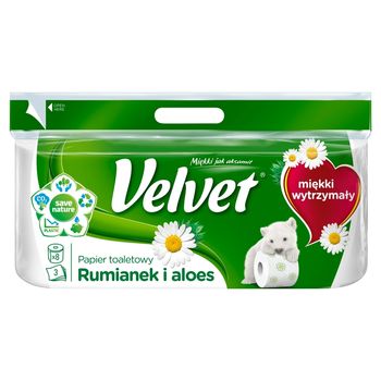 Velvet Rumianek i Aloes Papier toaletowy 8 rolek