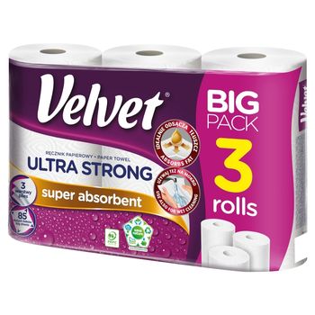 Velvet Ultra Strong Ręcznik papierowy 3 rolki