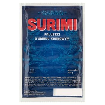 Garso Surimi paluszki o smaku krabowym 100 g