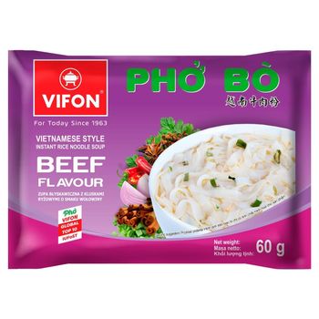 Vifon Wietnamska zupa Pho Bo o smaku wołowiny 60 g