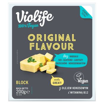 Violife Produkt na bazie oleju kokosowego o smaku original blok 200 g