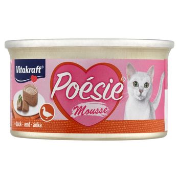 Vitakraft Poésie Kaczka Karma pełnoporcjowa dla kotów w postaci mięsnego musu 85 g