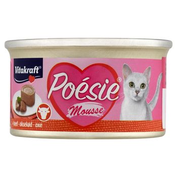 Vitakraft Poésie Wołowina Karma pełnoporcjowa dla kotów w postaci mięsnego musu 85 g