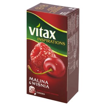 Vitax Inspirations Malina and Wiśnia Herbata ziołowo-owocowa 40 g (20 torebek)