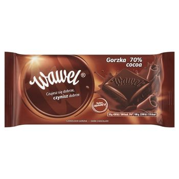 Wawel Czekolada gorzka 70 % Cocoa 90 g