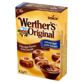 Werther's Original Cukierki śmietankowe bez cukru o smaku czekoladowym 42 g