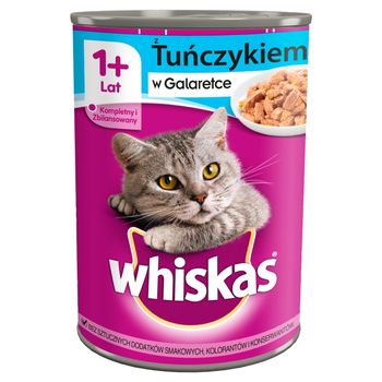 Whiskas 1+ lat Karma pełnoporcjowa z tuńczykiem w galaretce 400 g