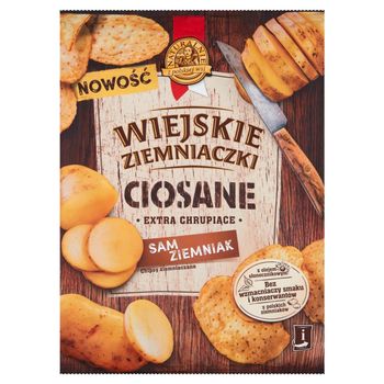 Wiejskie Ziemniaczki Ciosane Chipsy ziemniaczane grubo krojone solone 110 g