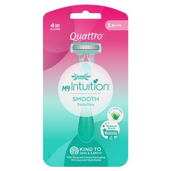 Wilkinson Sword My Intuition Quattro Smooth Sensitive Maszynka jednorazowa 3 sztuki