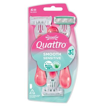 Wilkinson Sword Quattro For Women Sensitive Jednorazowe maszynki 3 sztuki