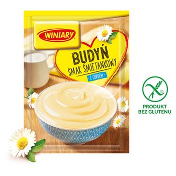 Winiary Budyń z cukrem smak śmietankowy 60 g