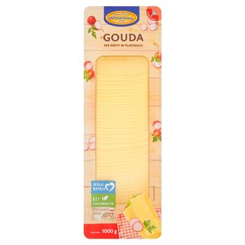 Włoszczowa Ser żółty Gouda w plastrach 1000 g