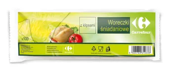 Woreczki śniadaniowe z klipsami 100 szt