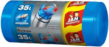Worki na Śmieci JAN NIEZBĘDNY Easy Pack Niebieskie 35l