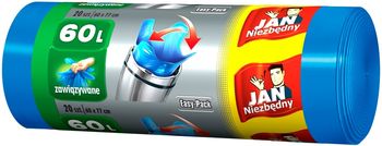 Worki na Śmieci JAN NIEZBĘDNY Easy Pack Niebieskie 60 l