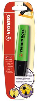 Zakreślacz STABILO BOSS zielony blister 1 szt.