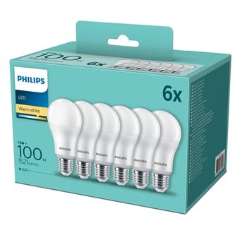 Zestaw Żarówek Led PHILIPS A60 100W E27 6szt