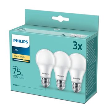 Philips E27 Zestaw żarówek LED A60 75W 3szt.