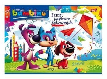 BAMBINO Zeszyt papierów kolorowych nabłyszczanych A4 (10 kartek)