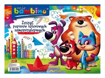 Zeszyt kolorowy BAMBINO Zeszyt papierów kolorowych samoprzylepnych B4 