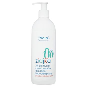 Ziaja Ziajka Żel do mycia ciała i włosów dla dzieci hypoalergiczny powyżej 6 miesiąca życia 400 ml