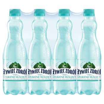 Żywiec Zdrój Delikatnie Musujący Woda źródlana 12 x 500 ml