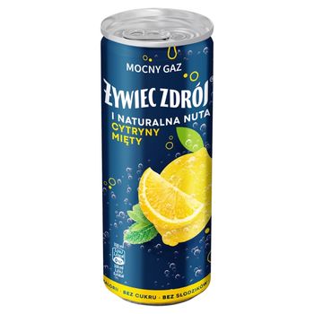 Żywiec Zdrój Mocny Gaz Napój gazowany i naturalna nuta cytryny-mięty 330 ml