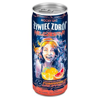 Żywiec Zdrój Mocny Gaz Napój gazowany i naturalna nuta pomarańczy & grejpfruta 330 ml