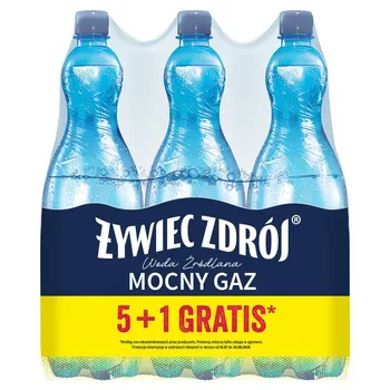 Żywiec Zdrój Mocny Gaz Woda źródlana 6 x 1 l